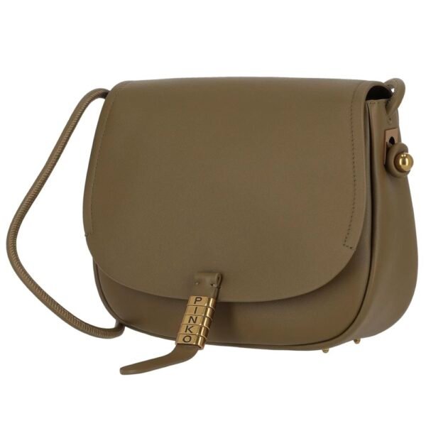 PINKO Green Women Leather Crossbody Bag - Image 3