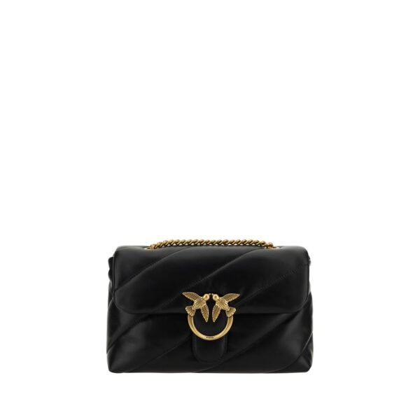 PINKO Love Classic Black Shoulder Bag