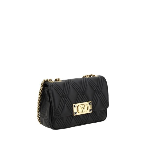 Valentino Garavani Quiltie 67 Black Leather Women Shoulder Bag - Image 2