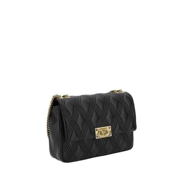 Valentino Garavani Women Black Leather Shoulder Bag - Image 2