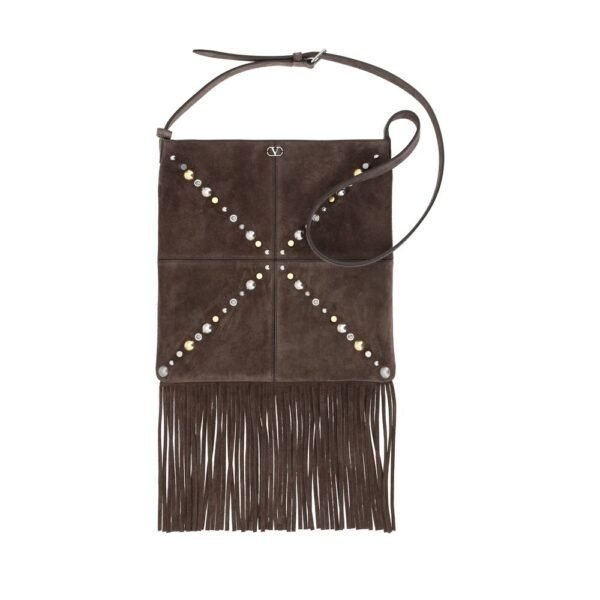 Valentino Garavani Brown Fringing Shoulder Bag