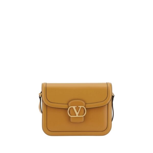Valentino Garavani Brown Leather Shoulder Bag Women