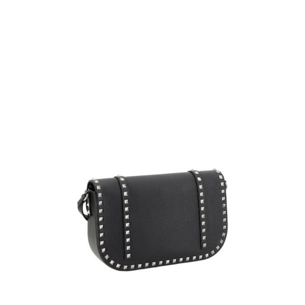 Valentino Garavani Rockstud Black Messenger Shoulder Bag - Image 3