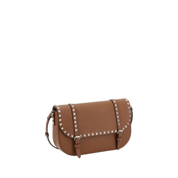 Valentino Garavani Rockstud Brown Messenger Shoulder Bag - Image 2