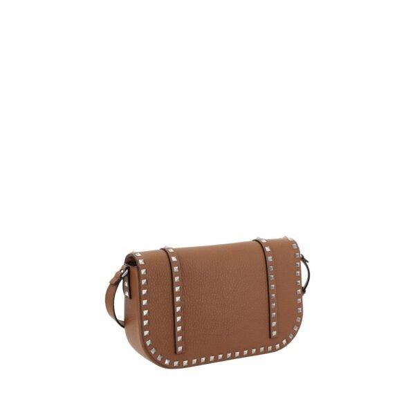 Valentino Garavani Rockstud Brown Messenger Shoulder Bag - Image 3
