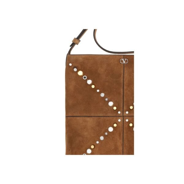 Valentino Garavani Brown Fringe Shoulder Bag - Image 3