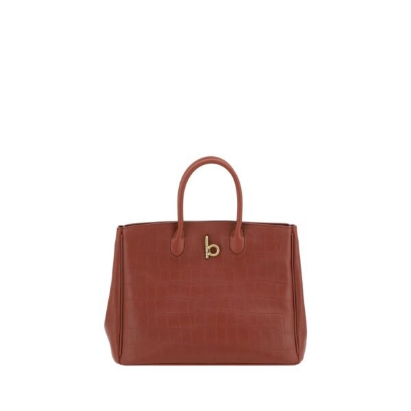 Burberry Red Leather Women Tote Bag