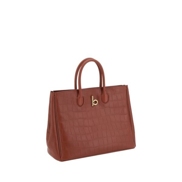 Burberry Red Leather Women Tote Bag - Image 2