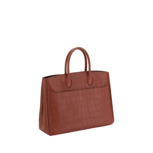 Burberry Red Leather Women Tote Bag - Image 3