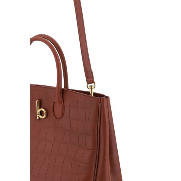 Burberry Red Leather Women Tote Bag - Image 4