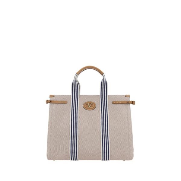Valentino Garavani Blue Cotton Tote Bag