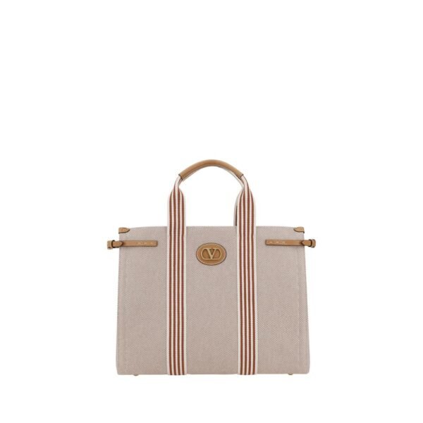 Valentino Garavani Beige Cotton Tote Bag