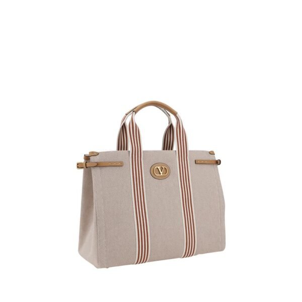 Valentino Garavani Beige Cotton Tote Bag - Image 2