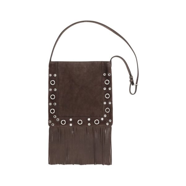 Valentino Garavani Suede Leather Brown Shoulder Bag - Image 2