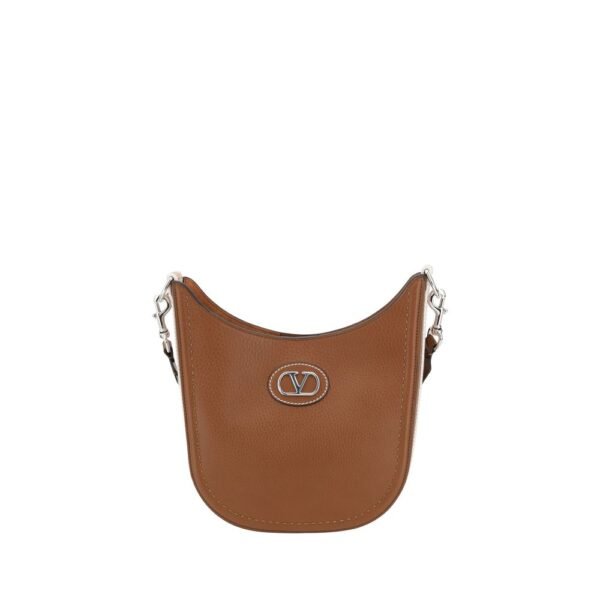 Valentino Garavani VLogo Brown Purse Shoulder Bag