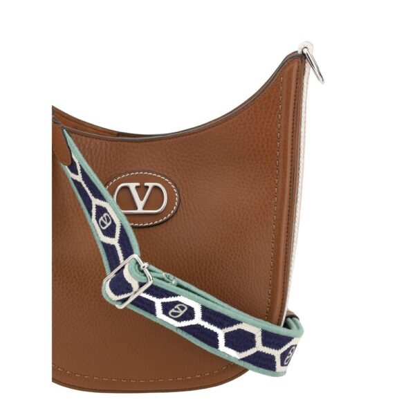 Valentino Garavani VLogo Brown Purse Shoulder Bag - Image 4