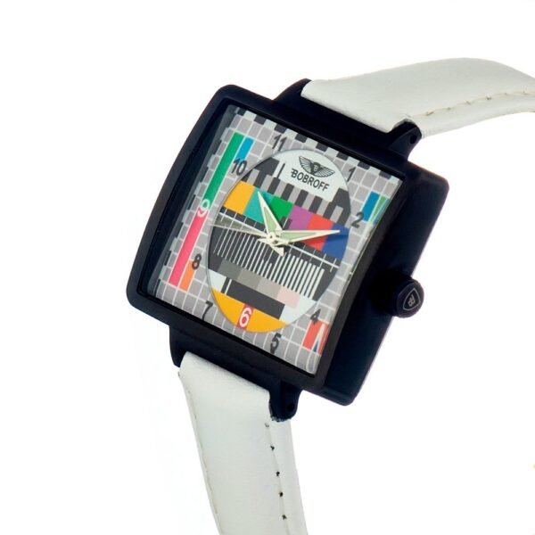 Bobroff White Leather Watch - Image 3
