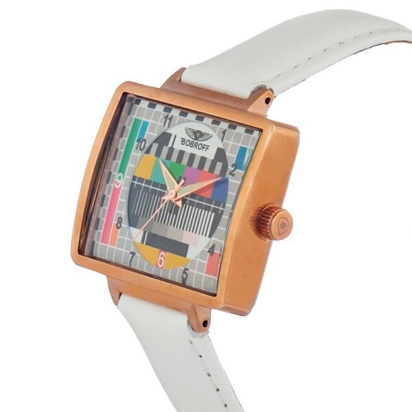 Bobroff White Leather Watch - Image 3