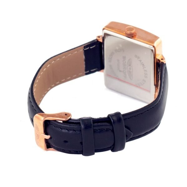 Bobroff Black Leather Watch - Image 2