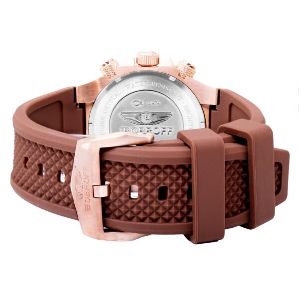 Bobroff Brown Rubber Watch - Image 2