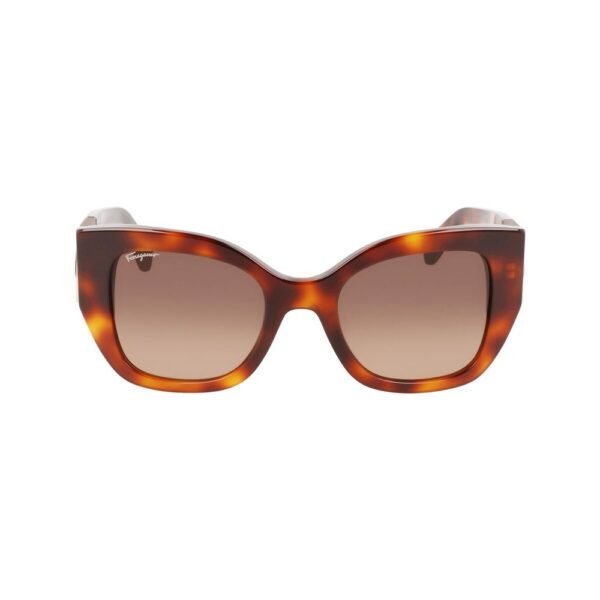 Salvatore Ferragamo Brown Acetate Sunglasses - Image 2