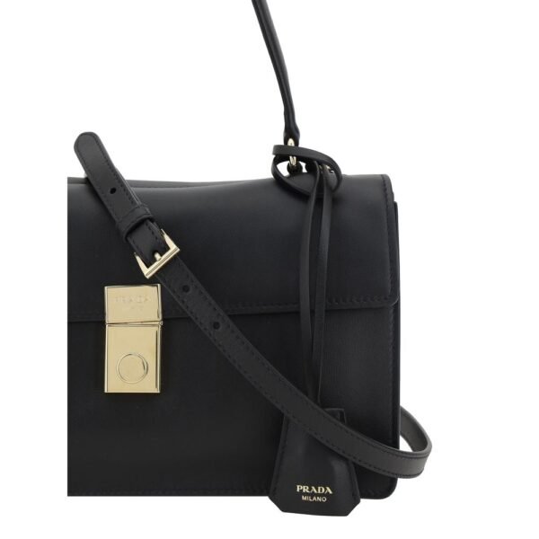 Prada Shoulder Black Leather Shoulder Bag - Image 4