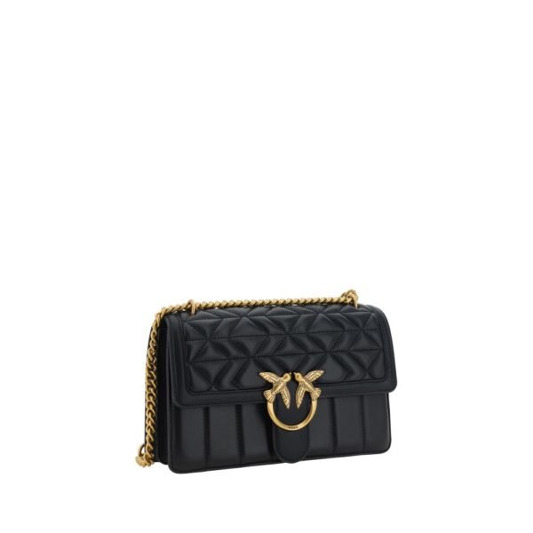 PINKO Love Black Leather Shoulder Bag - Image 2