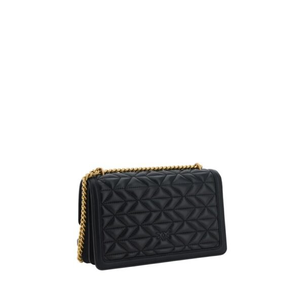 PINKO Love Black Leather Shoulder Bag - Image 3