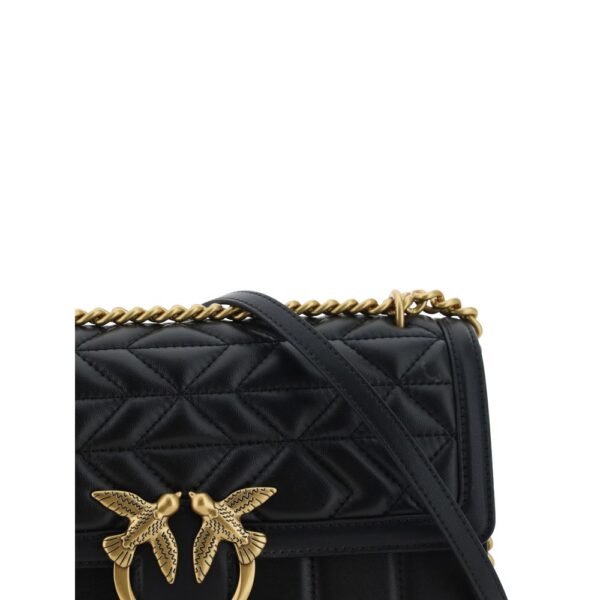 PINKO Love Black Leather Shoulder Bag - Image 4