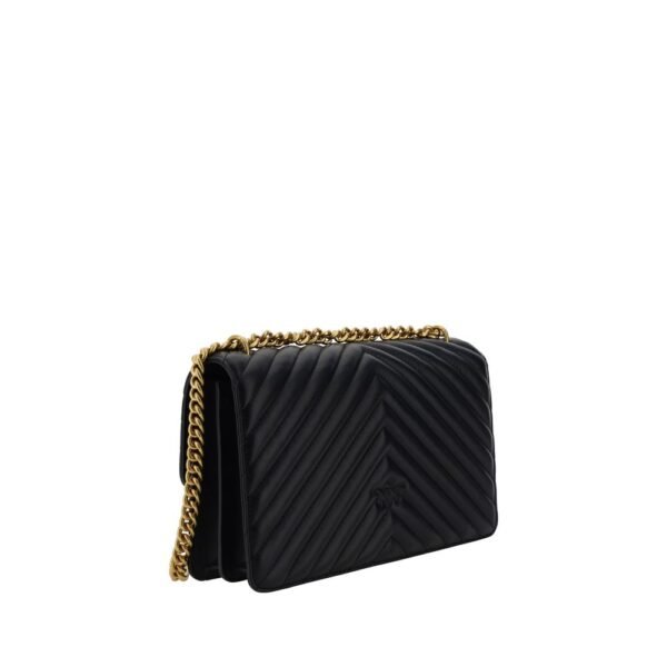 PINKO Love One Classic Women Black Leather Shoulder Bag - Image 3