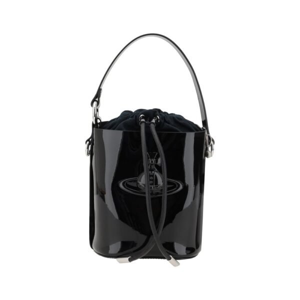 Vivienne Westwood Daisy Drawstring Women Black Bucket Bag