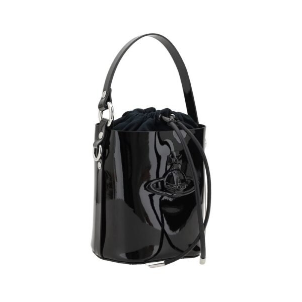 Vivienne Westwood Daisy Drawstring Women Black Bucket Bag - Image 2