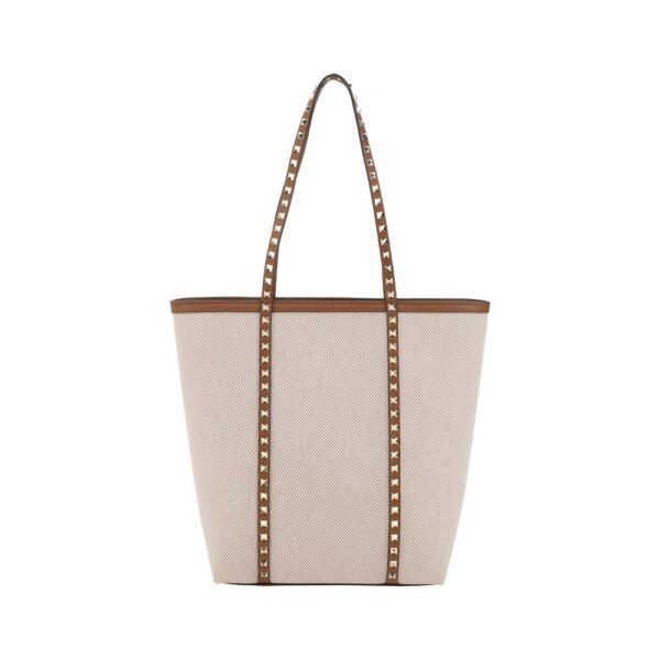 Valentino Garavani Rockstud Beige Tote Bag Handbag