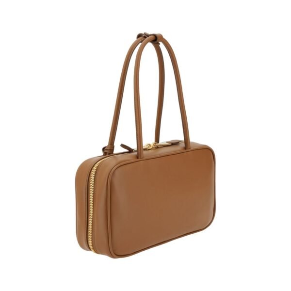 Miu Miu Logoed Brown Leather Shoulder Bag - Image 3