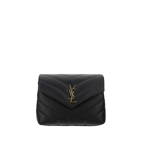 Saint Laurent Mini Black Leather Shoulder Bag