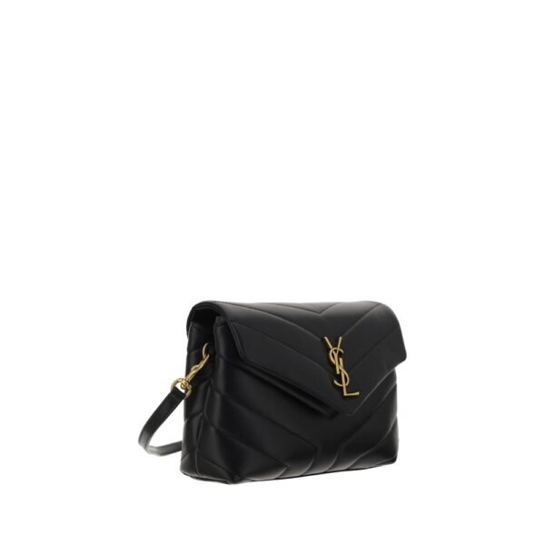 Saint Laurent Mini Black Leather Shoulder Bag - Image 2