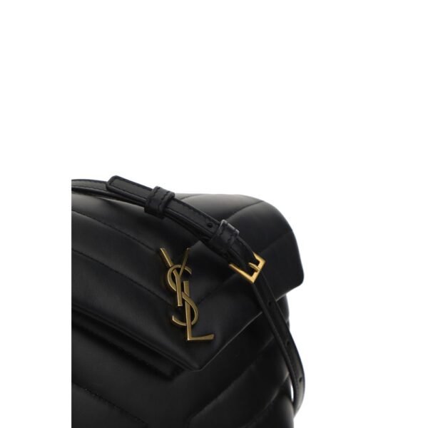 Saint Laurent Mini Black Leather Shoulder Bag - Image 4