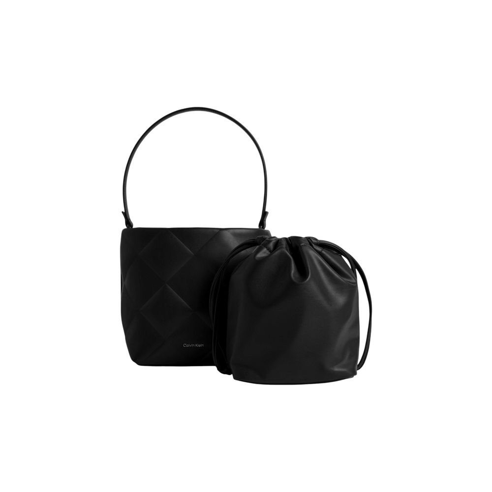 Calvin Klein Black Recycled Polyester Bucket Bag