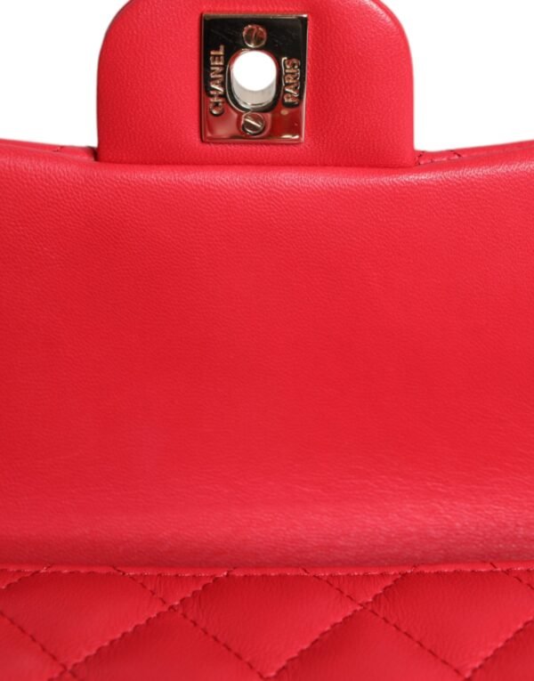 Chanel Pink Matelasse Chain Shoulder Lambskin Purse Mini - Image 6