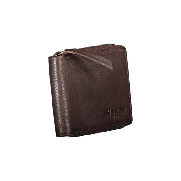Blauer Elegant Leather Coin & Card Wallet in Brown - Image 3
