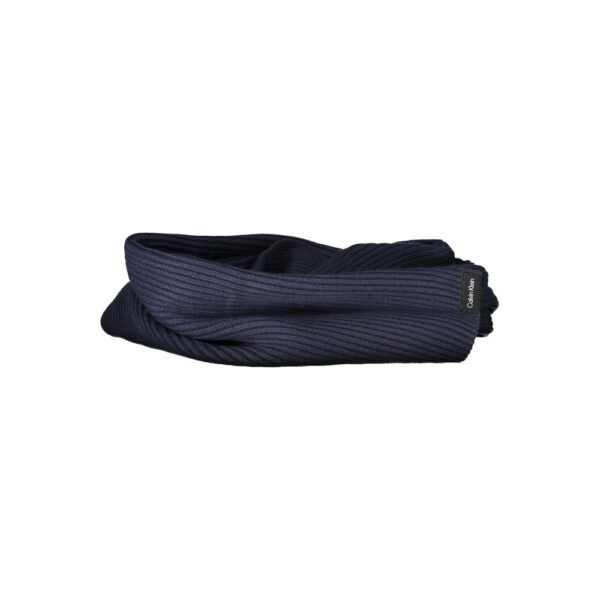 Calvin Klein Elegant Blue Cotton Cashmere Scarf - Image 2