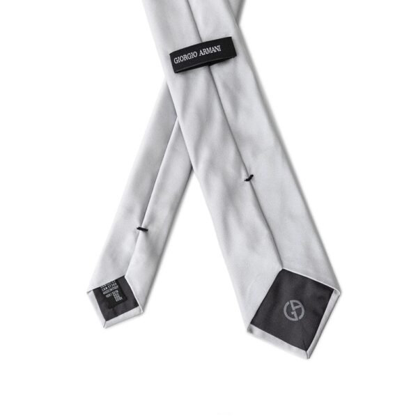 Giorgio Armani Silver Silk Ties & Bowty - Image 2