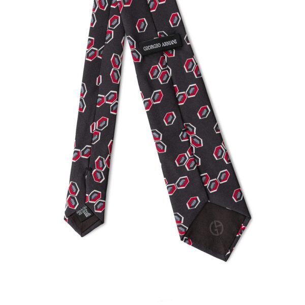 Giorgio Armani Gray Silk Ties & Bowty - Image 2