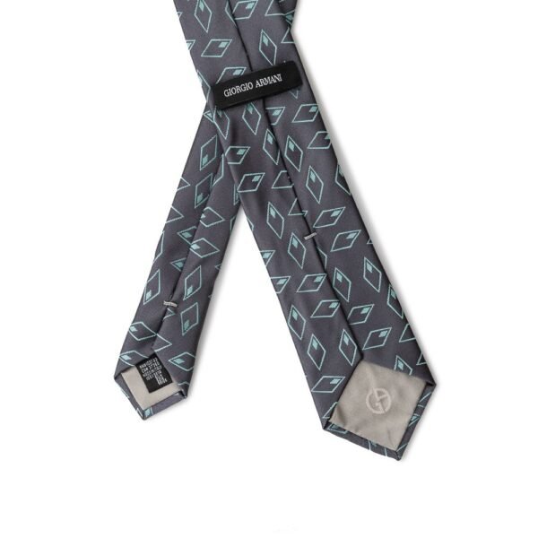 Giorgio Armani Gray Silk Ties & Bowty - Image 2