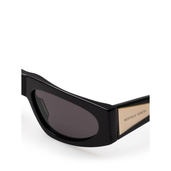 Bottega Veneta Black Acetate Sunglasses - Image 3