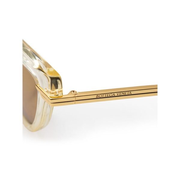 Bottega Veneta Beige Acetate Sunglasses - Image 4