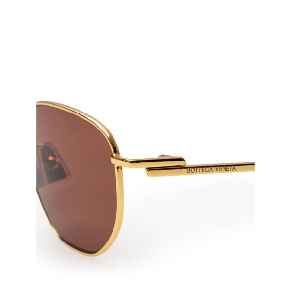 Bottega Veneta Gold Metal Sunglasses - Image 3