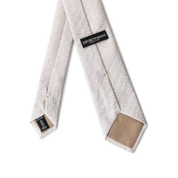 Emporio Armani Silver Silk Ties & Bowty - Image 2