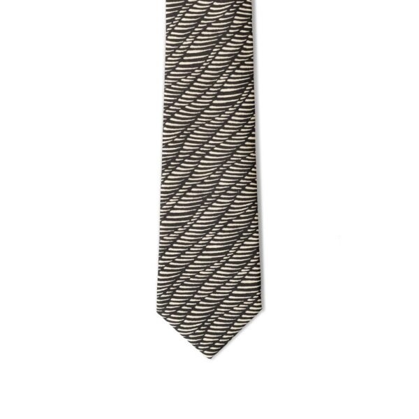 Giorgio Armani Black And White Silk Ties & Bowty - Image 3