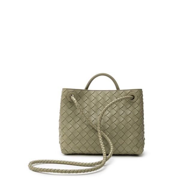 Bottega Veneta Green Leather Handbag - Image 3